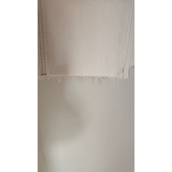 Nordstrom Topshop Straight Leg Raw Hem Jeans in White, Sz 8, NWT - Picture 11 of 13